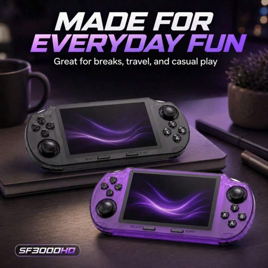 SF3000 Portable Handheld Game Console - IPS Screen Retro Video Game Console (Ideal Gift For Adults) - View 1