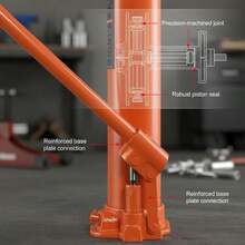 Hydraulic Long Ram Jack, 4 T Engine Lifting Cylinder With Single Piston Pump & Flat Base, Hydraulic Car Bottle Jack For Engine Lifts, Garage/Shop Cranes, Farm, Etc.-XY858280 - Multicolor - View 5