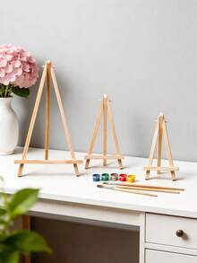 1pc Natural Wood Display Easel, Wooden Frame Drawing Board, Small Oil Painting Board, Desktop Oil Painting Easel, Student Professional Drawing Board Art Display Stand, Creative Desktop Support - Wood Color - View 7