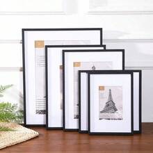 1/2/3pcs Black Wooden Photo Frames, Commemorative Photo Frames, Suitable For Any Decor Style And Photo Theme, Gift And Holiday Decoration 30x40cm Picture Frame, A4 (With Stand) Certificate Frame, A3 Poster Picture Frame, Home Decor Accessories - Black - View 2
