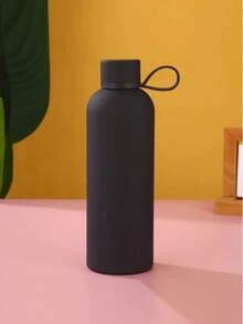 500ml 16.9oz Stainless Steel American Narrow Mouth Insulated Water Bottle, Portable Vacuum Insulated Water Bottle With Rope Handle, Suitable For Outdoor Sports And Back To School Season - 500ml - Pink - View 7