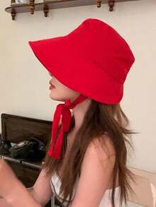 1pc Women's Wide Brim Bow Sun Hat, Fashionable Rope Beach Sun Protection Hat, Multiple Wearing Styles, Suitable For Outdoor Sun Protection And Beach Vacation - Lace - View 6