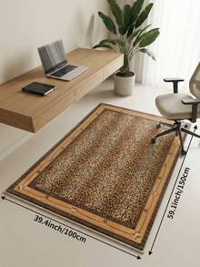 Leopard Print Style Living Room Rug, Large Size Soft, Suitable For Kitchen, Dining Room, Bedroom, Indoor/Outdoor, Office, Lobby, Non-Slip Doormat, Hallway, Study, Holiday Decor Rug - Brown - View 17