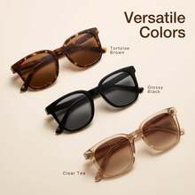 3/1pc Leopard Print Frame Eyeglasses, Fashionable Square Double Bridge Eyeglasses, Unisex Eyeglasses Suitable For Driving And Street Outfits - View 2