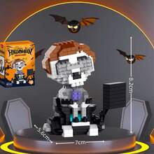 Micro-Particle Mini Halloween Theme Building Blocks Series, DIY Educational Handmade Gift. ABS Material, Building Block Toy Set, Halloween Party Gift, Christmas Gift. - Multicolor - View 15