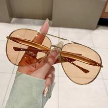 2026 New Classic Double Bridge Aviator Sunglasses For Men And Women, Metal Frame UV400 Anti-UV Driving Sunglasses, 8 Colors - C2 - View 9