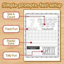 Number Tracing And Counting Workbook For Children - "Short Tasks, Big Gains" Early Childhood Math Practice Book | Trace And Write Numbers, Count And Write, Mark Counting, And Number Word Writing Practice, Suitable For Preschool And Kindergarten (No Screen Required) - Short Task, Big Success - View 4
