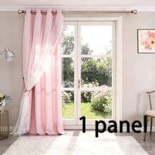 Double-Layer Semi-Blackout Curtain, Modern Minimalist Decorative Curtain, Comfortable Texture, Suitable For Living Room, Bedroom, Balcony, Bay Window - New Pink - View 9
