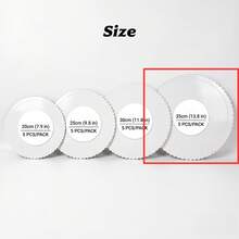 5 đế bánh tròn viền sóng chống thấm dầu, đĩa đế bánh dày, phụ kiện trang trí bánh cưới sinh nhật, đế bánh pizza, màu trắng - trắng - Xem 14