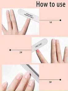 50pcs Professional Straight Wooden Nail Files, Thin Design For Manicure, Disposable, Clean And Economical - Grey - View 6