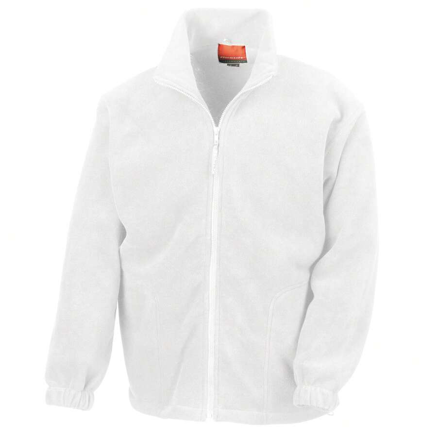 Result Mens Full Zip Active Fleece Anti Pilling Jacket - White - View 1