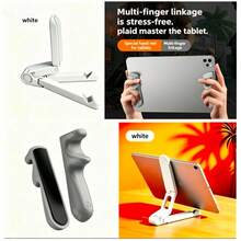 Dudukan Tablet Lipat yang Dapat Diatur, Kompatibel dengan iPad dan Perangkat Lainnya - Terbuat dari Bahan PE, dengan Bantalan Anti Selip, Dudukan Meja Portabel Universal, Kompatibel dengan Perangkat Android dan Apple, Desain Lipat Ringkas, Dudukan Ponsel, Aksesori Ponsel - View 9