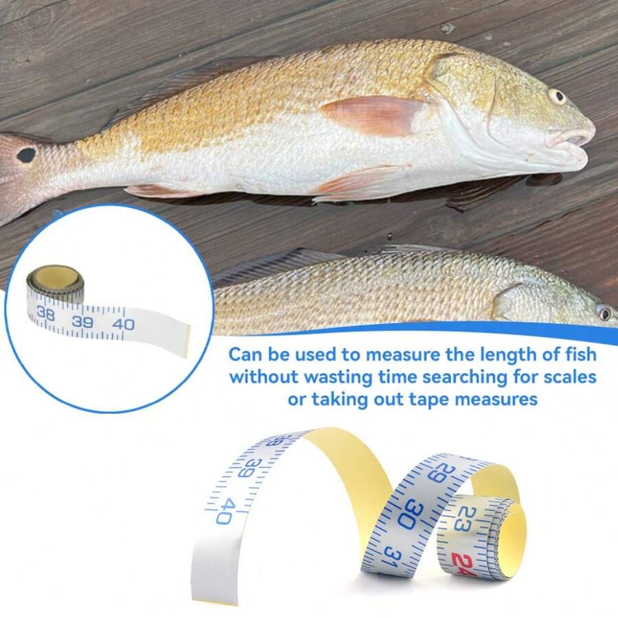 40 Inch Fish Measuring Ruler Sticker, Bold Easy-To-Read Scale, Suitable For Boats, Kayaks, Fishing Nets, Coolers - White - View 1