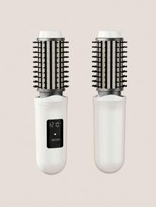 SKYWORTH Wireless Straightening Brush, Mini Curling Iron, 3 Temperature Settings, Anti-Scald Rechargeable Hair Curler, With LCD Display, Anti-Frizz, Fast Heating, Suitable For Styling And Travel - Multicolor - View 12