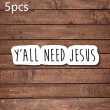 1/2/5件 Y'ALL NEED JESUS 貼紙－幽默辦公室裝飾，點亮工作空間 | 適合員工、主管與同事的趣味桌面貼紙 | 完美隔間裝飾、職場惡搞禮物或激勵提醒 - 彩色 - 查看 13