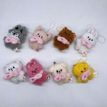 New Mini Pink Scarf SKZOO Plush Pendant, With Small Hanging Rope, 8 Styles Available, Can Be Hung On Phone Or Bag, Also Suitable As A Gift For Friends - Multicolor - View 2