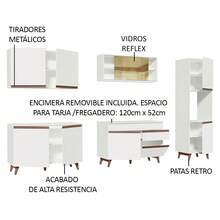 Madesa Reims 300cm BB 01 Complete Modular Kitchen - White - View 4