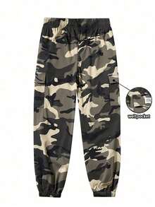 Men's Outdoor Sports Casual Spring/Autumn Camouflage Cargo Pants - Khaki - View 4
