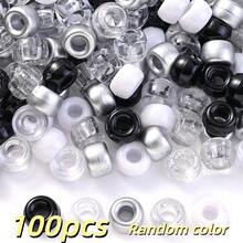 100/1000顆 6x9mm 彩色小馬珠套組 壓克力大孔珠 適用於辮髮、髮編髮珠 DIY 手鍊項鍊耳環手工藝派對裝飾 - 彩色 - 查看 20