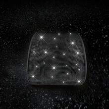 1pc Car Headrest Cover, Black/White/Pink 3 Colors Optional, Rhinestone Studded Breathable Full Rhinestone Headrest Cover, Universal Simple Style Car Interior Decor - A - View 10
