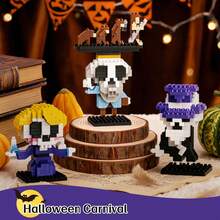 Micro-Particle Mini Halloween Theme Building Blocks Series, DIY Educational Handmade Gift. ABS Material, Building Block Toy Set, Halloween Party Gift, Christmas Gift. - Multicolor - View 4