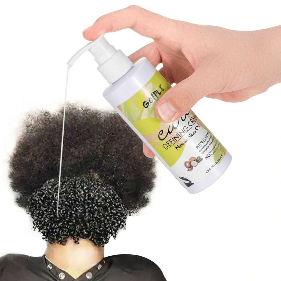 Goiple Curly Hair Styling Cream Wave Hair Elasticity Enhancer Anti-Frizz Moisturizing Conditioner Adds Shine Creates Soft And Smooth Hair Texture