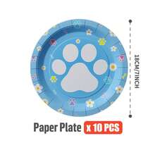 50/25/10pcs Pet Paw Print Disposable Paper Plates, Party Supplies, Suitable For 50 Guests, Disposable Paper Plates Party Tableware For Birthday, Wedding, Party, Family Picnic - View 11