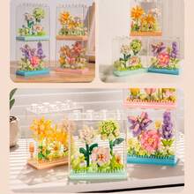 Cubierta de Bloque de Construcción Transparente para Flores Eternas, Decoración del Hogar, Juguete de Rompecabezas de Escritorio, Regalo - Multicolor - Ver 8
