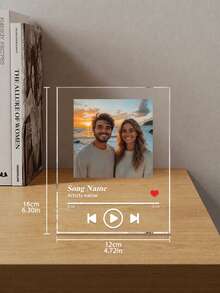 A Custom Music Plaque That Can Print Multiple Pictures And Text. Suitable For Father's Day, Graduation Ceremonies, Weddings, Housewarming Parties, Restaurants, Living Rooms, Bedrooms, Offices, Tea Rooms And Home Decorations. - No Base 12*16 Square 1p Music 01 - View 2