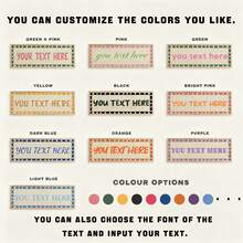 1pc Custom Text Hallway Customized Wall Art, Personalized Panoramic Custom Poster, Posters For Room, Customizable Things, Customize Your Text And Colors, Home Decor, Room Decor Aesthetic, A Gift For A Friend, Family, Optional Frame. - Multicolor - View 2