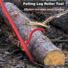60in Heavy Duty Cant Hook Log Roller & 2-in-1 Wood Jack, Adjustable Steel Peavey Log Lifter with Non-Slip Rubber Grip, Logging Tool for Firewood, Sawmill, Forestry, Yard Work, Red - Rot - Übersicht 3