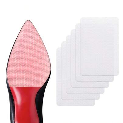 6Pcs Silicone Self-Adhesive Shoe Sole Protector, Non-Slip Wear Resistant Sole Guard Pads For Women High Heels & Men Leather Boots