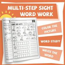 CVC Syllable Family-AT Phonics Workbook | Cut & Paste Sentences, Copy Sentences + Handwriting Practice, Highlight -At Words And Paste Matching Pictures, Self-Writing Sentence Pages | My -At Word Book (Bat, Cat, Hat, Mat, Pat, Rat) - -aT Words - View 1