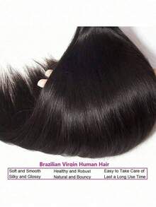 8 Inch Short Human Hair Bundles Natural Color Bundles 12A Brazilian Virgin Hair Unprocessed Straight Human Hair Bundles(8"8"8"8") - Natural & Black - View 4