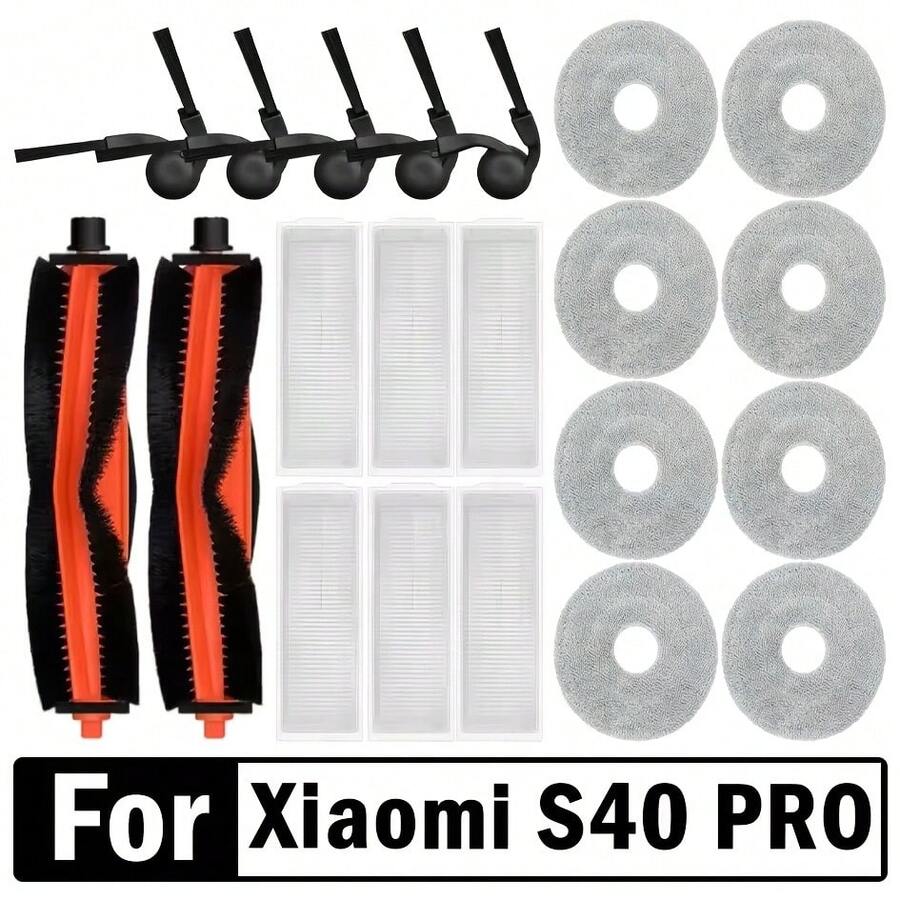 Phụ kiện thay thế cho robot hút bụi S40 PRO / OV71GL: chổi chính, chổi cạnh, giẻ lau, bộ lọc, túi đựng bụi - Xem 1