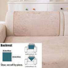 1pc Cloud Plush Solid Color Sofa Cushion Cover, Non-Slip Washable Sofa Protector, Suitable For Pet Owners, Families With Children, Soft Neutral Minimalist Style, Living Room Apartment Daily Home Decor, Multiple Sizes And Colors Available - Camel - View 11