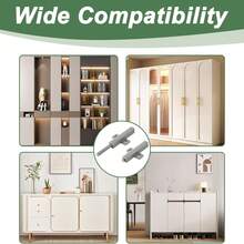 Push To Open Door Catch, Heavy Duty Push Open Door Latch, 40N Spring Release Touch Latch For Handleless Wardrobe Cabinet Cupboard Drawer Closets Magnetic Push To Open Door Damper(6/10 Pcs) - Gray - View 8