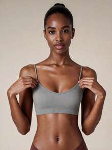 Veilyse 3pcs Ribbed Racerback Seamless Bra Tops, Versatile Layering Undergarmentfor Summerfor Summer - Multicolor - View 4