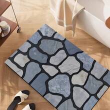 1pc Stone Texture Pattern Printed Diatomaceous Earth Kitchen Mat, Absorbent Kitchen Floor Mat, Kitchen Rug, Sink Front Mat, Suitable For Kitchen, Bathroom, Entryway, Hallway, Laundry Room And Home Decor - Multicolor - View 4