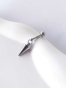 1 pieza Pendiente de cartílago con colgante de cono de acero inoxidable, joyería para piercing de hélix - Plateado - Ver 5