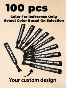 個性化活動手環，客製化姓名 Logo 彩色布製手環，彈性緞帶手環適用於派對、婚禮、節慶、演唱會，VIP 手環，企業活動手環，生日派對手環，禮物靈感，完美禮物，節慶風格 - 彩色 - 查看 103