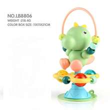 Baby High Chair Suction Cup Toy, Early Education Intellectual Grasping Rattle Toy, Soothing Enlightenment Toy - 彩色 - 查看 14