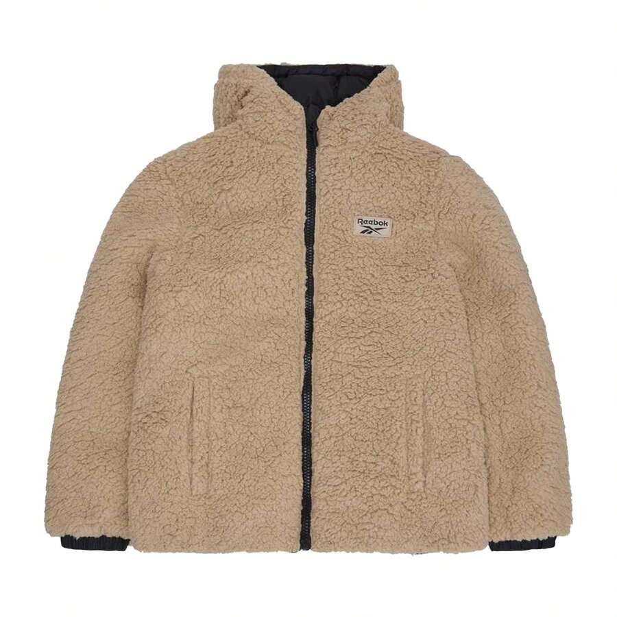 Reebok Womens/Ladies Sherpa Reversible Puffer Jacket - Black - View 1