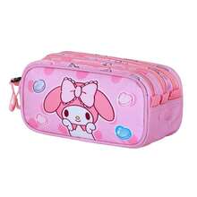 Hello Kitty Safta 兒童鉛筆盒，尺寸 11x23x10 厘米，3 個拉鍊隔層，帶內襯和可調節拉桿背帶 - 選項 3 - 查看 4