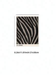1pc Frameless Zebra Stripe Wall Art Poster Modern Black White Animal Print Decor Aesthetic Apartment Living Room Bedroom Back To School Funky Posters Dorm Essentials - Zebra Stripes - View 12