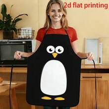 1 pieza Delantal con imagen de pingüino lindo 2D plano impreso, duradero y fácil de limpiar, cintura ajustable, 23.6 pulgadas*31.4 pulgadas/20.4 pulgadas*28.3 pulgadas Dos tamaños disponibles, solo tamaño del producto, material de poliéster, delantal de cocina unisex, perfecto para hornear en casa, cocina, jardín, salón de belleza, gran opción de regalo para padres - Multicolor - Ver 7