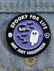 Halloween Badge, Ghost Theme Design. Suitable For Halloween Theme Party, Halloween Gift, Souvenir, Gift For Friends, Backpack Decoration And Holiday Accessories. - One Size Fits All - View 7