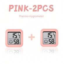 1pc/2pcs Mini Indoor Thermometer & Hygrometer, LCD Digital Temperature & Humidity Monitor, Suitable For Bedroom, Office, Greenhouse And Home Room Temperature & Humidity Monitoring, Battery Included - A - View 18