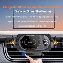 Faltbare Auto-Handyhalterung für Lüftungsschlitz, 360° Drehbar, mit Kabelloser Ladefunktion, Geeignet für Viele Smartphone-Modelle - Schwarz - Übersicht 5