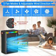 Portable Air Conditioner Fan, Mini Air Conditioner, Cooling Fan, Personal Mini Air Cooler Fan, USB Powered, Cooling Mist Air Conditioner Humidifier Fan, Suitable For Room, Bedroom, Office - Multicolor - View 8
